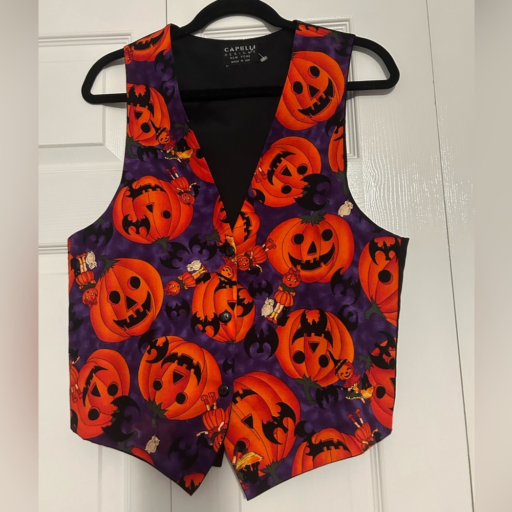 Halloween vest adorable 3 button tie back classic One size fits all